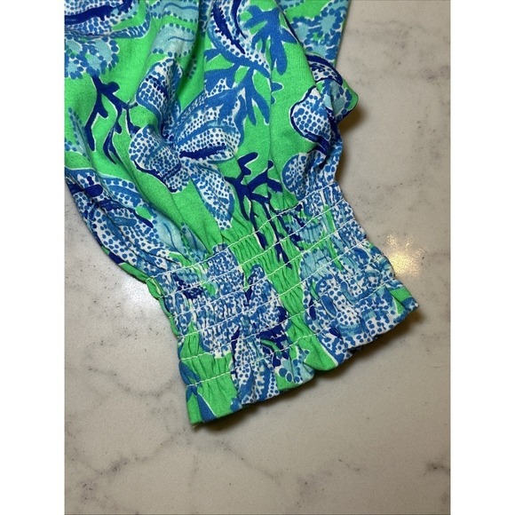 Lilly Pulitzer Lessa Off the Shoulder Top NWOT Resort Wear Tropical Vacation XS - Picture 7 of 7